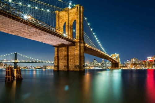 Vliesová fototapeta Brooklynský most z Manhattanu 375 x 250 cm