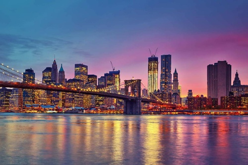 Vliesová fototapeta Manhattan v soumraku 375 x 250 cm