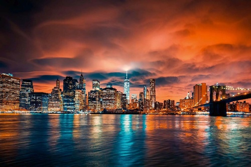 Vliesová fototapeta NYC př západ slunce 375 x 250 cm