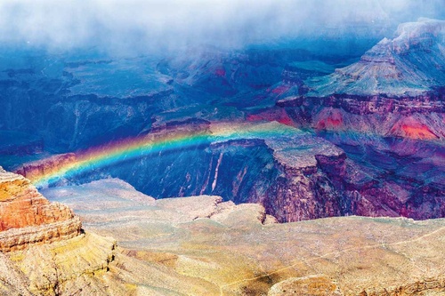 Vliesová fototapeta Duha nad Grand Canyonem 375 x 250 cm