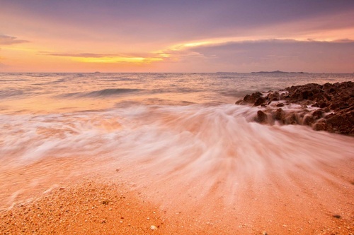 Vliesová fototapeta Stmívání na pláži 375 x 250 cm