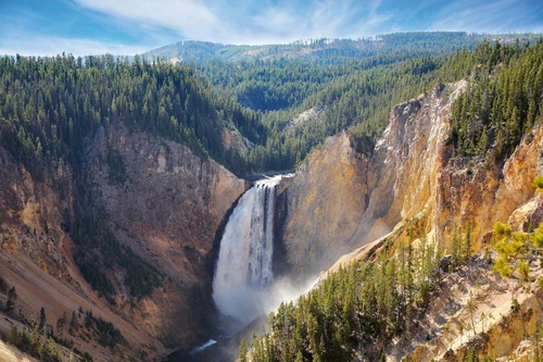 Vliesová fototapeta Yellowstonské vodopády 375 x 250 cm