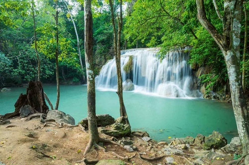 Vliesová fototapeta Erawan Falls, Thajsko 375 x 250 cm