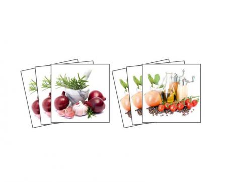 TI 001 Dekorace - samolepky na kachličky - Koření a bylinky 15 x 15 cm