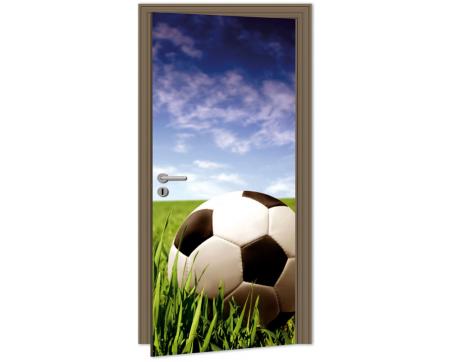 DL-026 Samolepicí fototapeta na dveře Fotbalový míč 95 x 210 cm