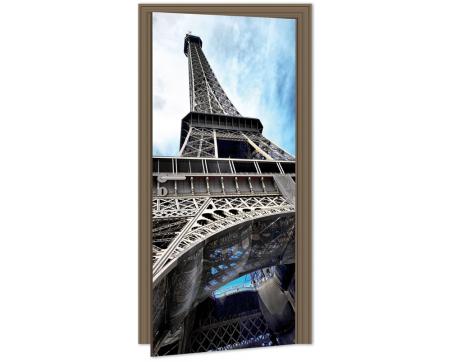 DL-049 Samolepicí fototapeta na dveře Eiffelova věž 95 x 210 cm