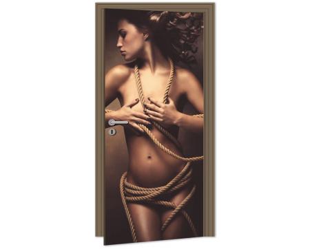 DL-052 Samolepicí fototapeta na dveře Sexy žena 95 x 210 cm