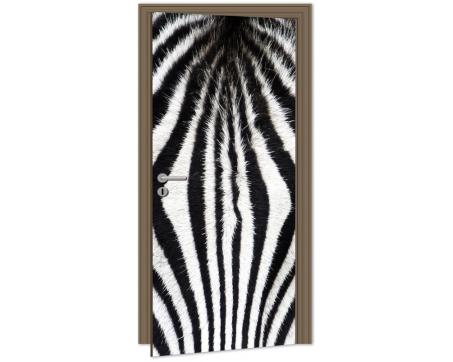 DL-060 Samolepicí fototapeta na dveře Zebra 95 x 210 cm