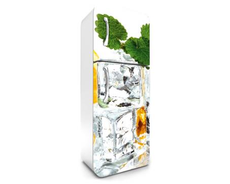 FR-180-023 Samolepicí fototapety na lednici - Led s citrónem 65 x 180 cm