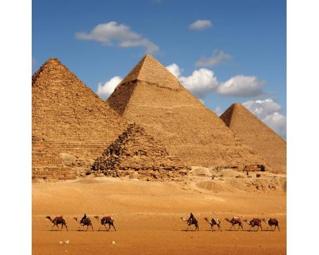 L-109 Vliesové fototapety na zeď Egyptské pyramidy - 220 x 220 cm