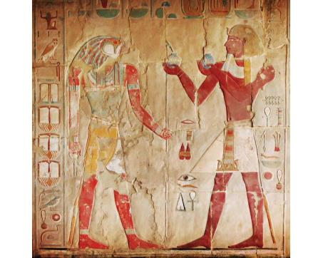 L-113 Vliesové fototapety na zeď Egyptská malba - 220 x 220 cm