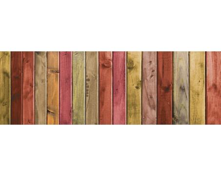 M-147 Vliesové fototapety na zeď Dřevěný plot červený - 330 x 110 cm