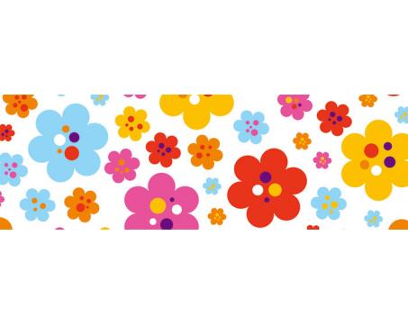 M-337 Vliesové fototapety na zeď Drobné barevné květiny - 330 x 110 cm