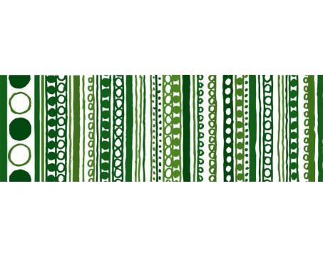 M-374 Vliesové fototapety na zeď Zelenobílý vzor - 330 x 110 cm