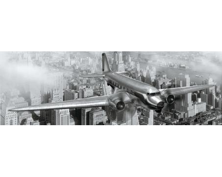 M-408 Vliesové fototapety na zeď Letadlo nad New Yorkem - 330 x 110 cm