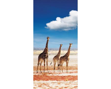 S-175 Vliesové fototapety na zeď Tři žirafy - 110 x 220 cm