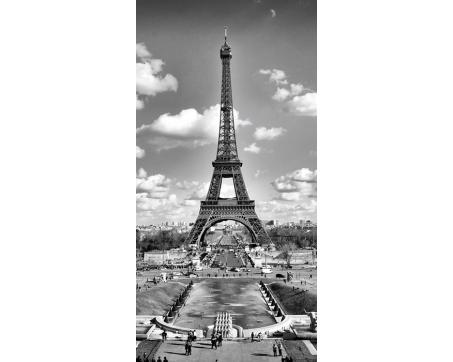 S-300 Vliesové fototapety na zeď Paříž černobílá - 110 x 220 cm
