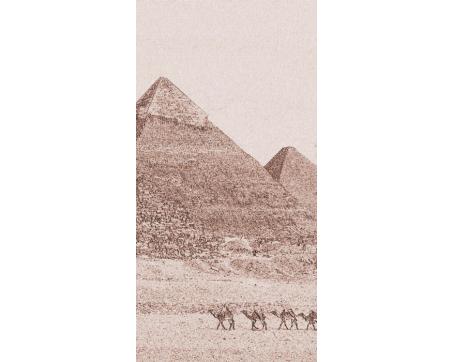 S-313 Vliesové fototapety na zeď Egyptské pyramidy sépiová malba - 110 x 220 cm