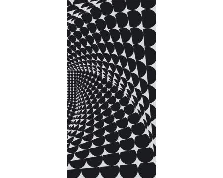 S-425 Vliesové fototapety na zeď Černobílý 3D abstrakt - 110 x 220 cm