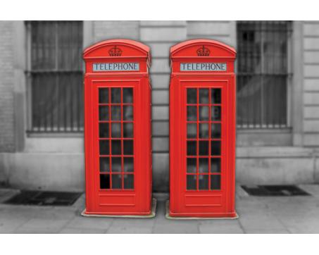 XL-109 Vliesové fototapety na zeď Britské telefonní budky - 330 x 220 cm