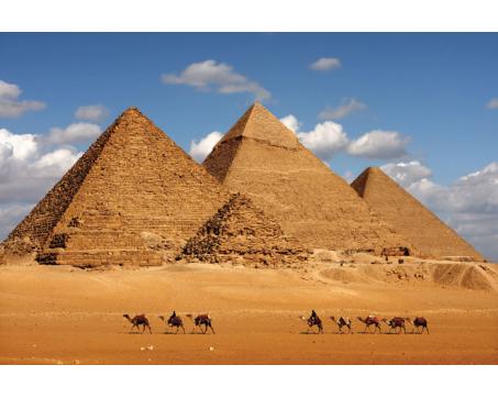 XL-119 Vliesové fototapety na zeď Egyptské pyramidy - 330 x 220 cm