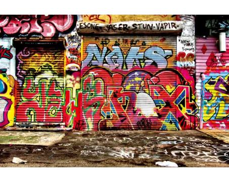 XL-417 Vliesové fototapety na zeď Ulice s graffiti - 330 x 220 cm