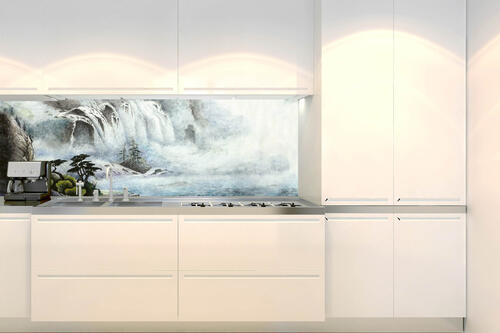 Fototapeta do kuchyně - Malba vodopádu 180 x 60 cm