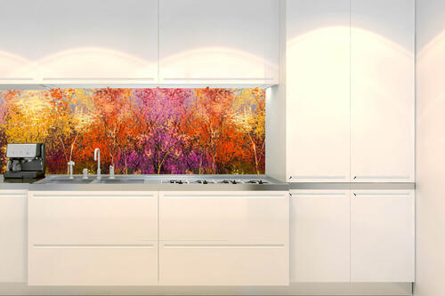 Fototapeta do kuchyně - Barevné květinové pozadí 180 x 60 cm