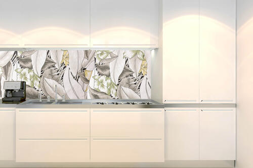 Fototapeta do kuchyně - Designový květinový vzor 180 x 60 cm