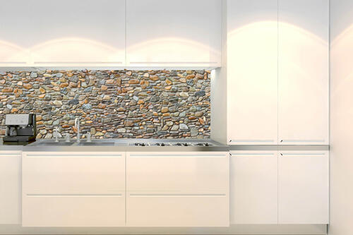 Fototapeta do kuchyně - Zeď z oblázků 180 x 60 cm