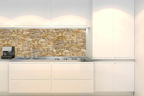 Fototapeta do kuchyně - Rustikální béžová zeď 180 x 60 cm