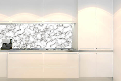 Fototapeta do kuchyně - Bílý mramorový vzor 180 x 60 cm