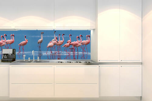Fototapeta do kuchyně - Plameňáci 180 x 60 cm