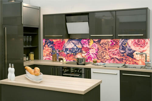 Fototapeta do kuchyně - Květinové zátiší 260 x 60 cm