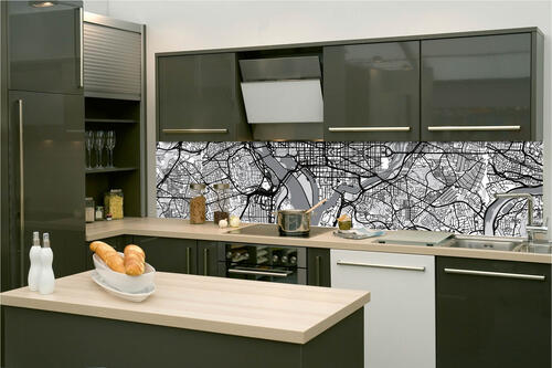 Fototapeta do kuchyně - Mapa Washingtonu D.C. 260 x 60 cm