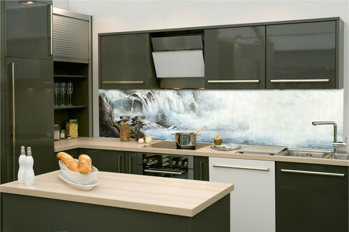 Fototapeta do kuchyně - Malba vodopádu 260 x 60 cm