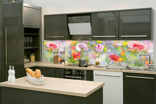 Fototapeta do kuchyně - Letní barevná louka 260 x 60 cm