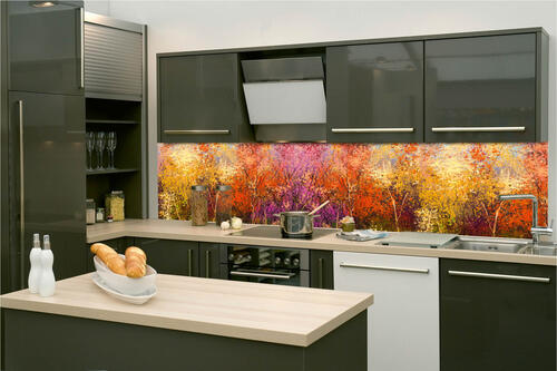 Fototapeta do kuchyně - Barevné květinové pozadí 260 x 60 cm
