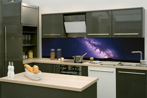 Fototapeta do kuchyně - Fialová mléčná dráha 260 x 60 cm