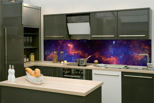 Fototapeta do kuchyně - Barevná galaxie 260 x 60 cm