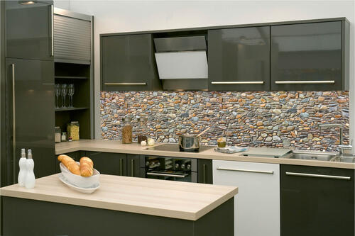 Fototapeta do kuchyně - Zeď z oblázků 260 x 60 cm