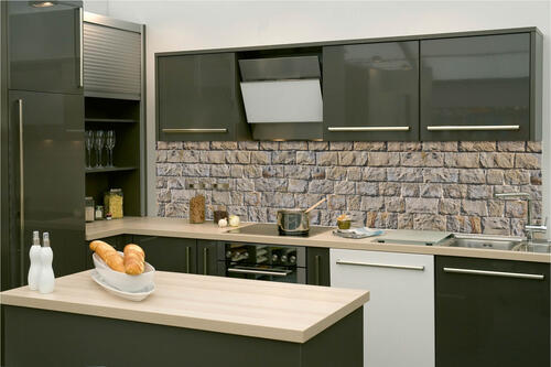 Fototapeta do kuchyně - Zeď z kamenných bloků 260 x 60 cm