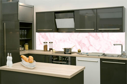 Fototapeta do kuchyně - Světle růžová mramorová textura 260 x 60 cm