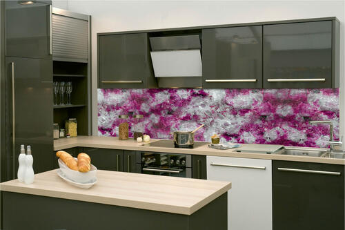 Fototapeta do kuchyně - Abstraktní fialová malba 260 x 60 cm