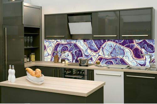 Fototapeta do kuchyně - Imitace mramorové textury 260 x 60 cm