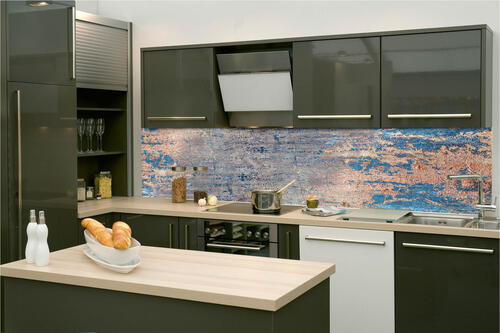 Fototapeta do kuchyně - Starý natřený plech 260 x 60 cm