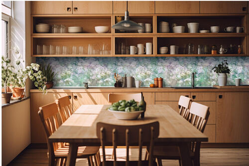 Fototapeta do kuchyně - Rozkvetlá louka 420 x 60 cm
