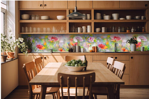 Fototapeta do kuchyně - Letní barevná louka 420 x 60 cm