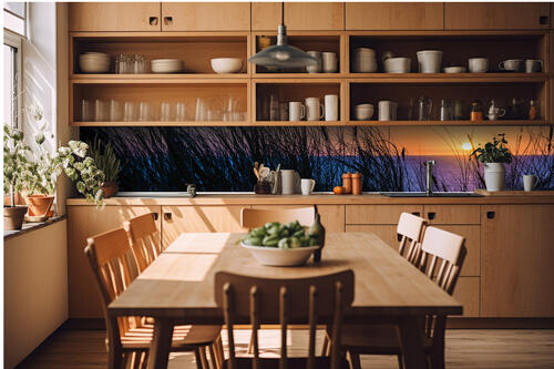 Fototapeta do kuchyně - Západ slunce nad oceánem 420 x 60 cm