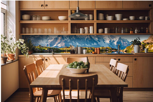 Fototapeta do kuchyně - Jezero Lac Blanc 420 x 60 cm